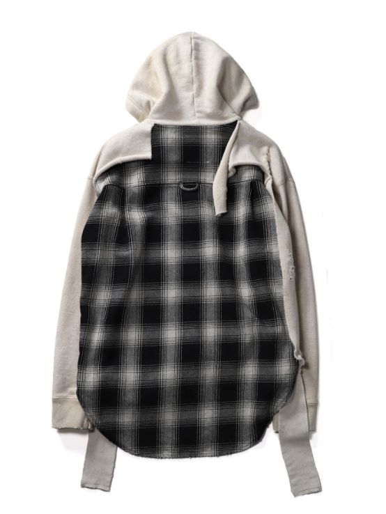 シャツコンバインド フーディー - Shirt Combined Hoodie WHITE