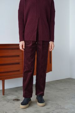 コーデュロイ テーパード パンツ - CORDUROY TAPERED PANTS - BORDEAUX