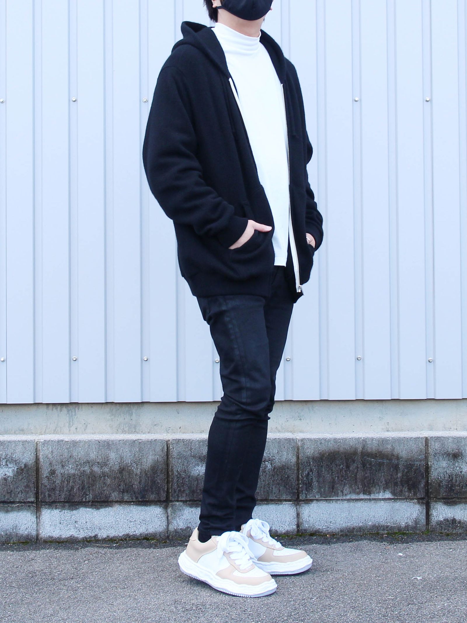 カシミヤパーカー - BLACK