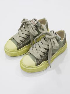 "HANK" OG Sole Over-Dyed Canvas Low-top Sneaker- A08FW713 - GREEN