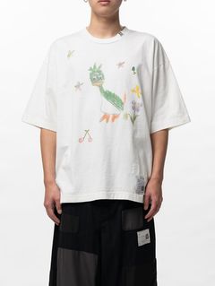 レオンキッズドゥードゥルプリントTシャツ -  Leon Kids Doodle Printed T-shirt （WHITE)