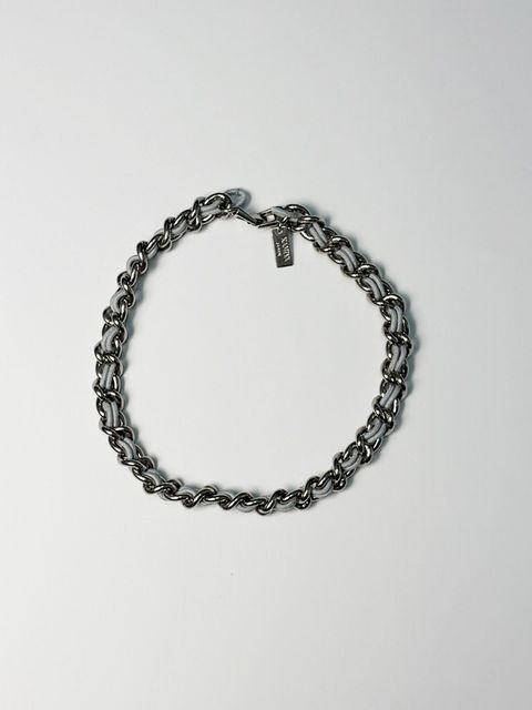 LACED CHAIN NECKLACE - レースチェーン ネックレス - SILVER