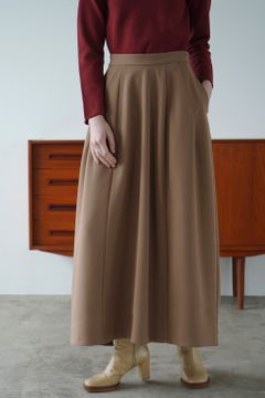 コクーンラインスカート -  COCOON LINE SKIRT - BEIGE
