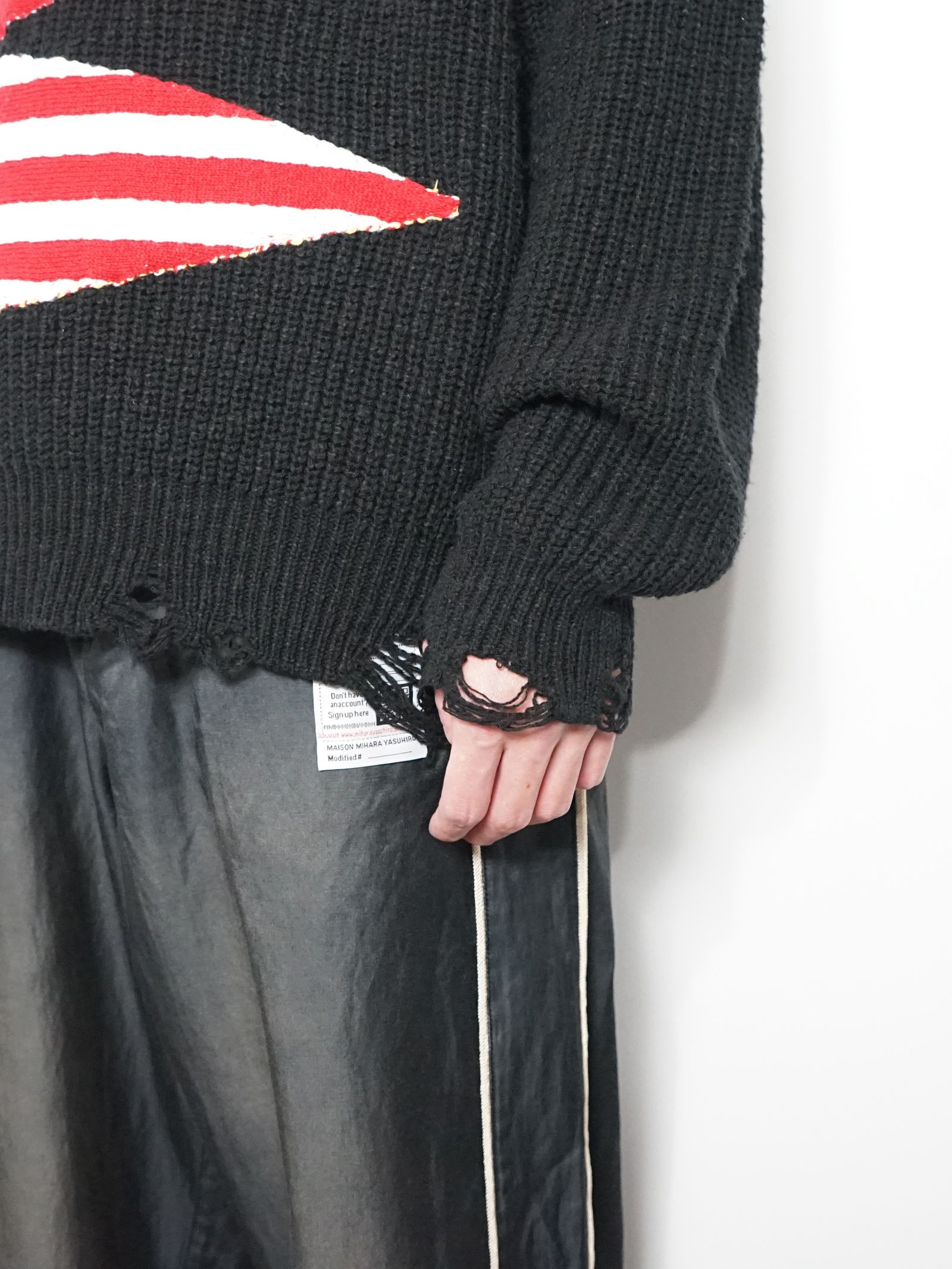 ニットプルオーバー - THREE FRAG KNIT PO - BLACK