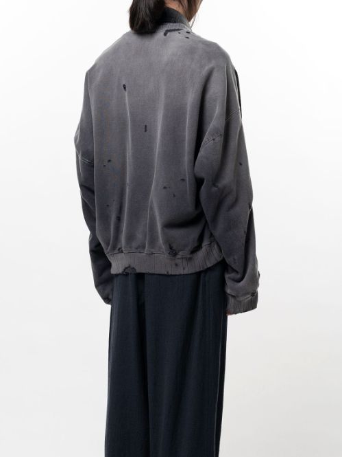 コンバインド スウェットシャツ - COMBINED SH×SWT (BLACK×GREY)