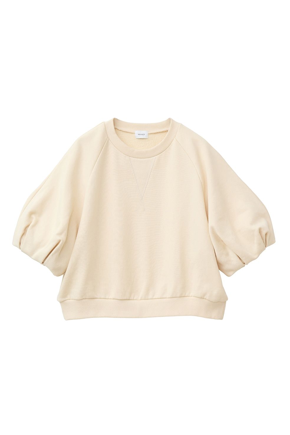 トップス MANOF BALLOON SWEAT MANOF - BALLOON SWEAT - バルーンスウェット - IVORY | ADDICT