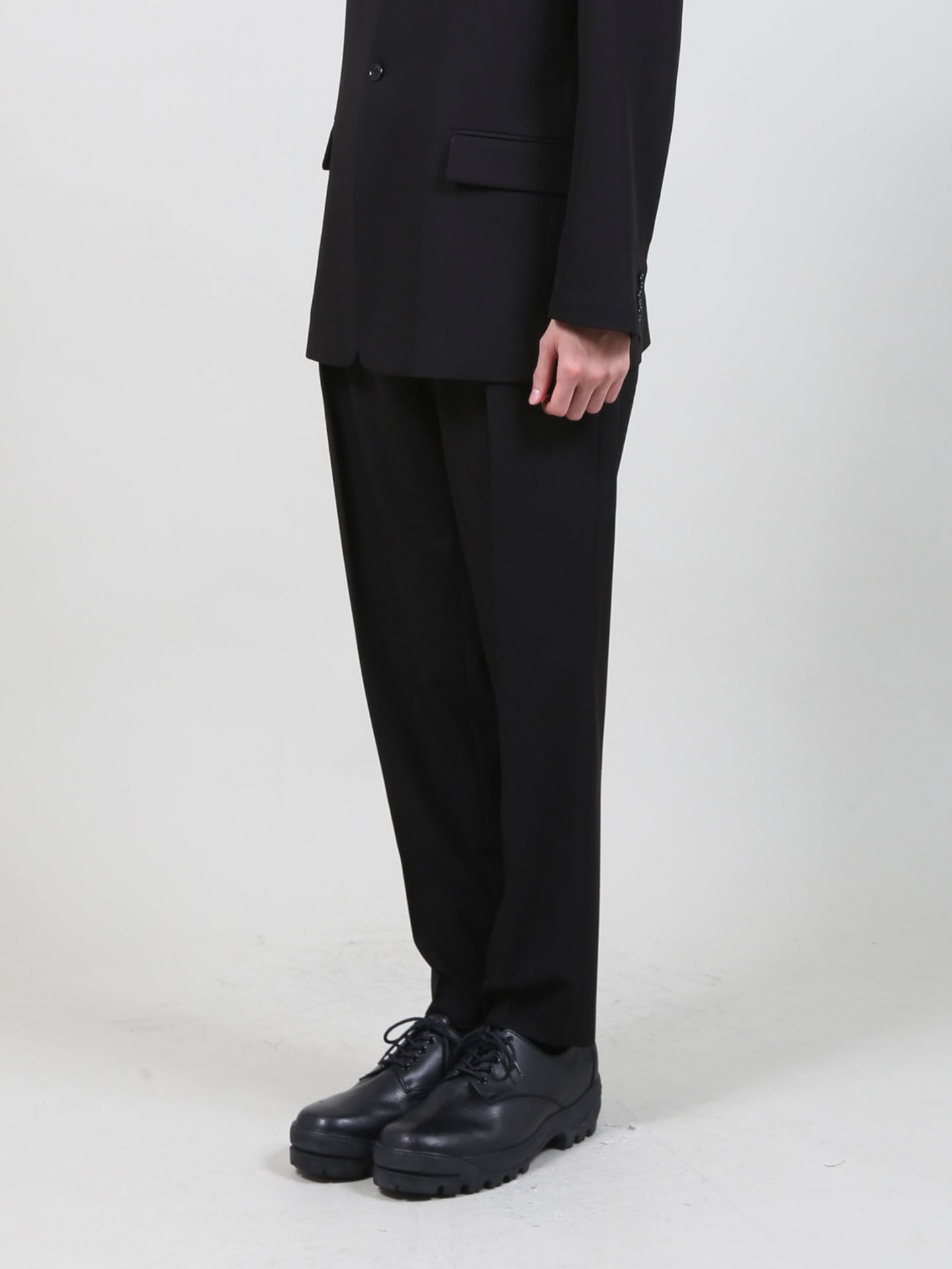 T/Rライトギャバ ツータックパンツ - 2 Tuck Pants - BLACK