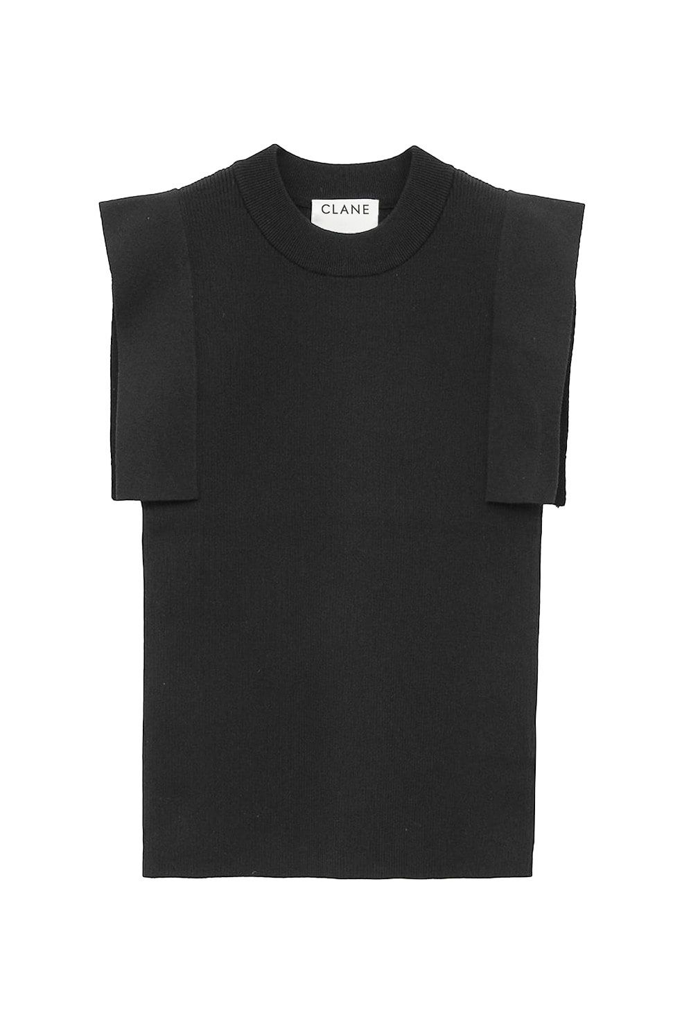 【27AW】 スクエアスリーブニットトップス - SQUARE SLEEVE KNIT TOPS (BLACK)