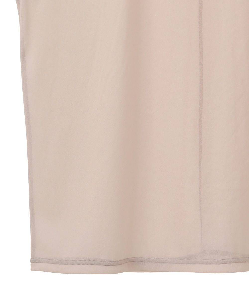ノースリーブカットソー - LINE SHEER S/S - IVORY