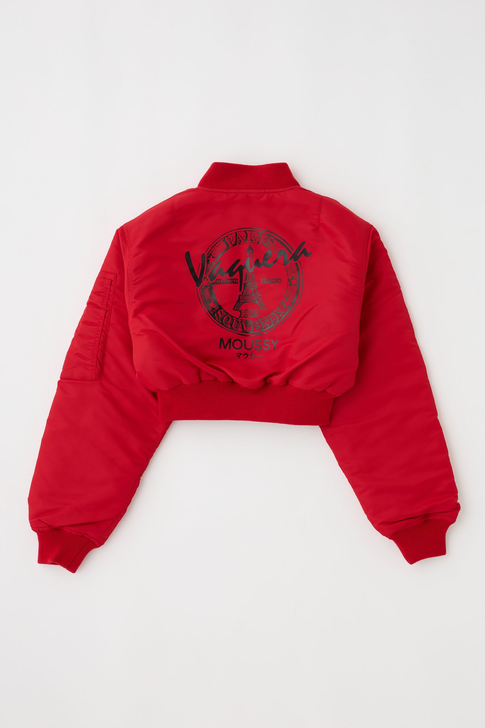 クロップドボンバージャケット | VQ AVIATOR JK (RED)