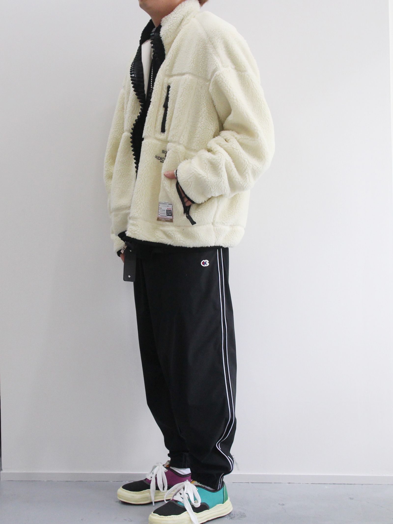ワイドバック ボア ブルゾン  - Wide Back Boa Blouson WHITE