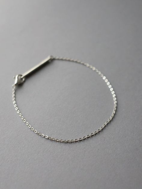フラットケーブルチェーンブレスレット SV