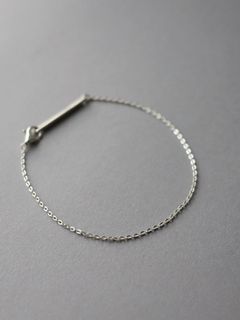 フラットケーブルチェーンブレスレット SV
