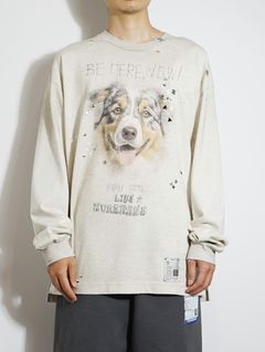 エンベリッシュディストレス カットソー - EMBELLISHDISTRESS LT  GREY