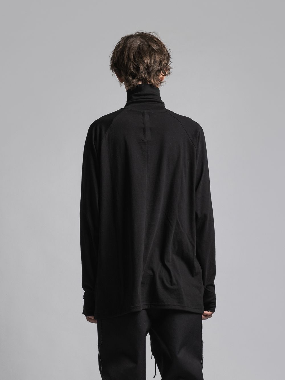 タートルネックカッソー - 40/- soft jersey Turtle necked T BLACK