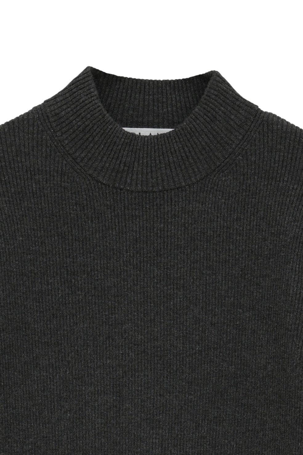 【26AW】 ハイネックリブニットトップス -  H/N RIB KNIT TOPS （CHARCOAL GRAY）
