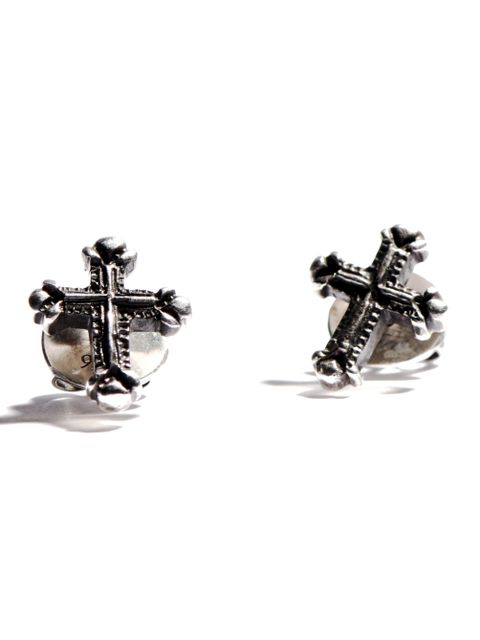【両耳用】 スタッズ クロス ピアス - studs cross - M4551