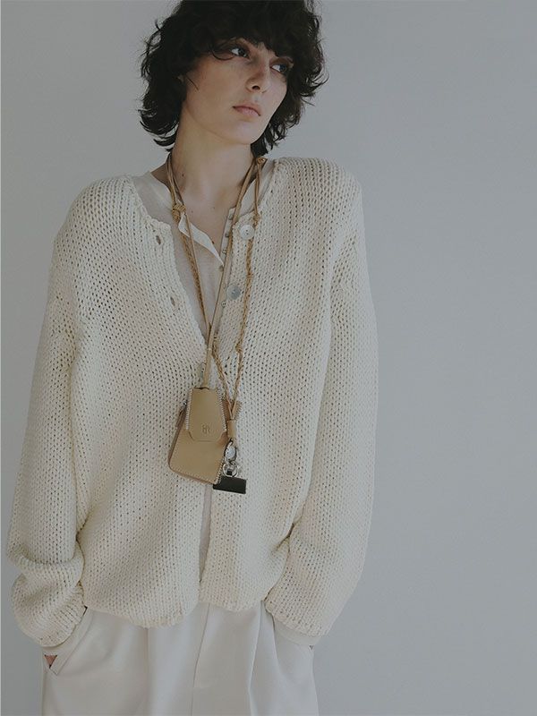 スクエアパースキーホルダー (BEIGE)