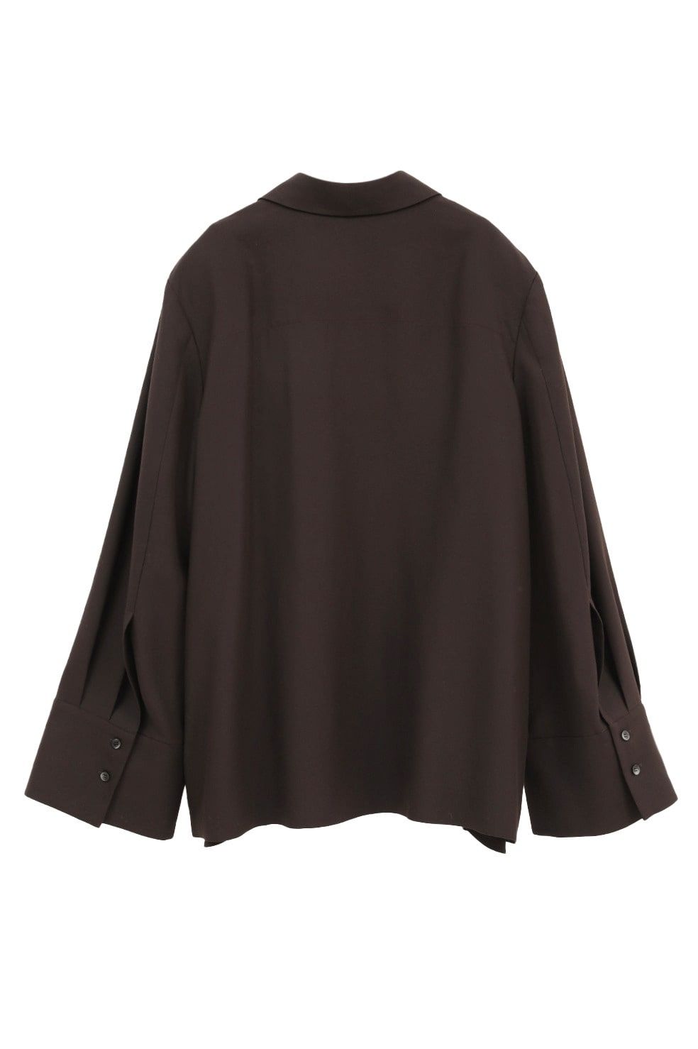 テンセルシャツジャケット - TENCEL SHIRT JACKET (BROWN)