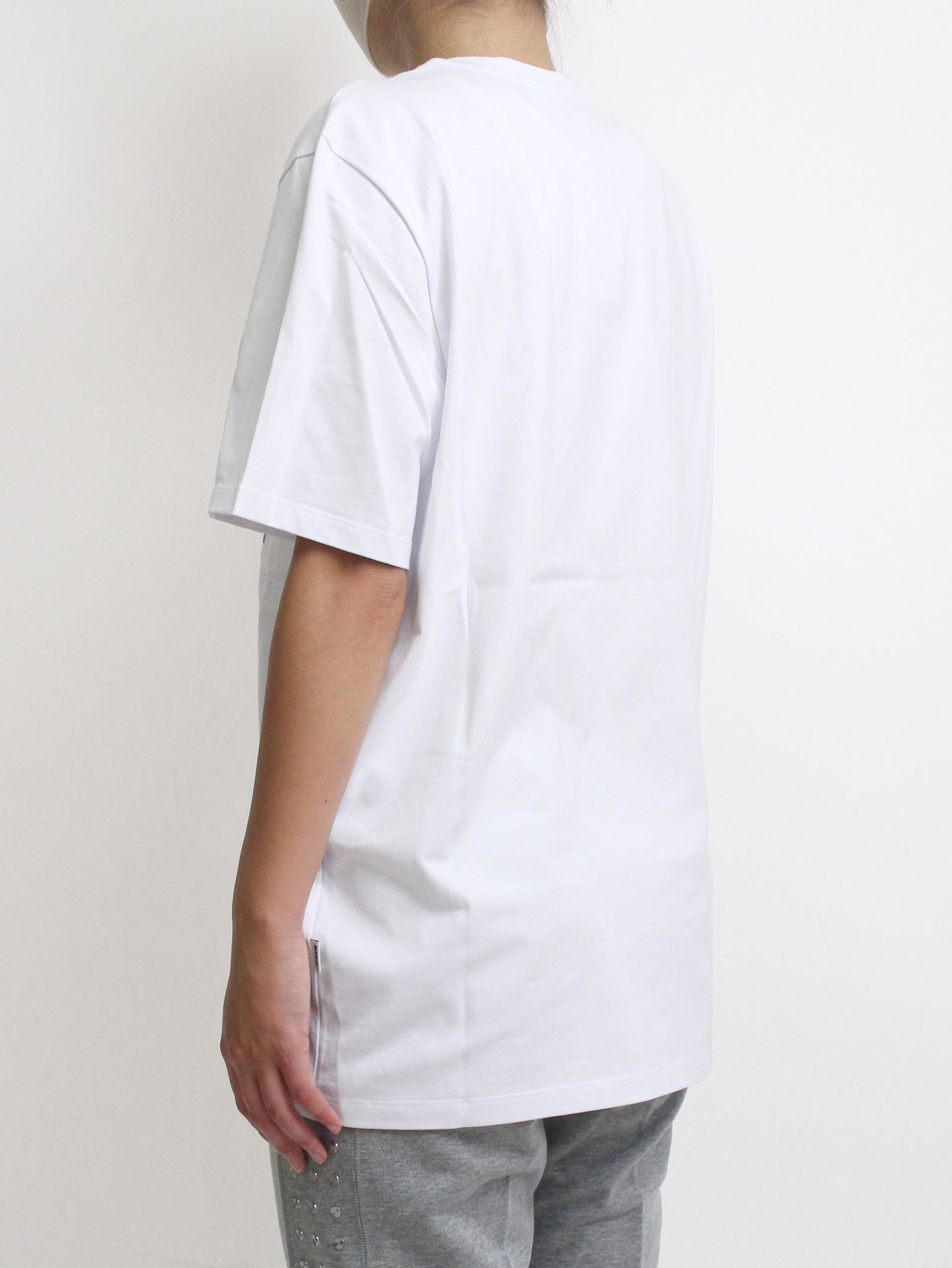 MSGM - ロゴプリントTシャツ - PAINT BRUSHED LOGO T-SHIRTS - WHITE