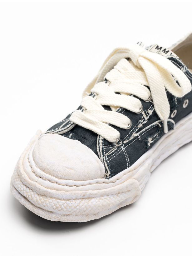 【ピーターソン 23】 キャンバス オリジナルソール スニーカー ｜OG Sole Ripped Overdye Canvas (BLACK)