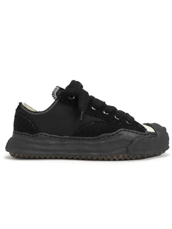"HANK" OG Sole Chenille Emb Low-top Sneaker - A08FW720 - BLACK