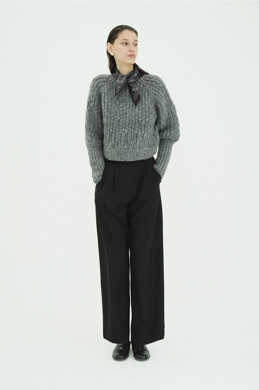 【26AW】ベーシックタックパンツ - BASIC TUCK PANTS (BLACK)
