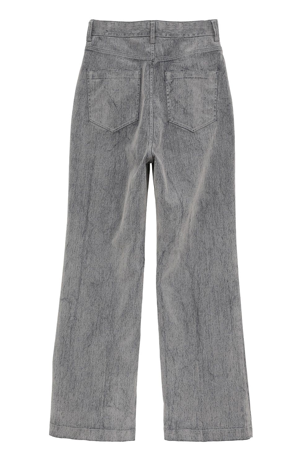 ハイウエスト フロッキーパンツ | FLOCKY CENTER PRESS PANTS（BLACK)