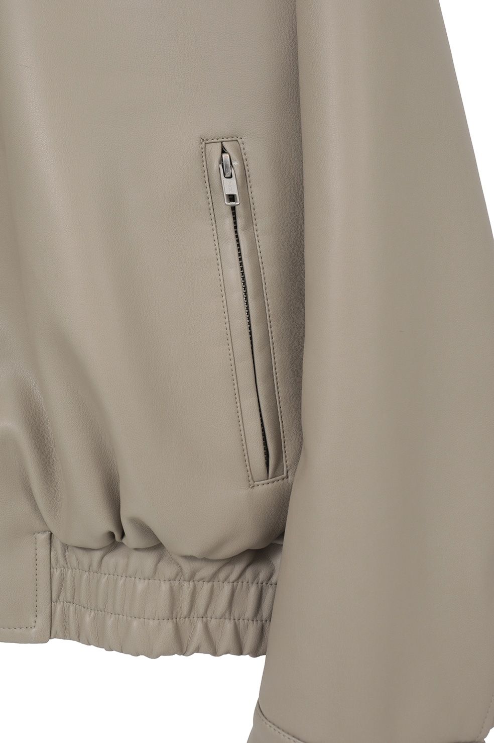バルキーラインシングルレザージャケット - BULKY LINE SINGLE LEATHER JACKET (MOSS GREEN)