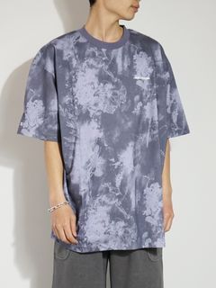 CANOPY PRINT 男性用半袖 T シャツ - BLACK