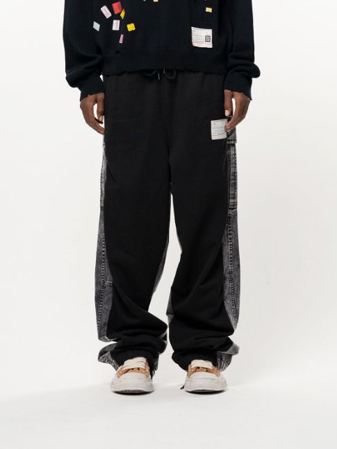 コンバインド ミリタリー スウェットパンツ - Combined Military Sweat Pants (BLACK)