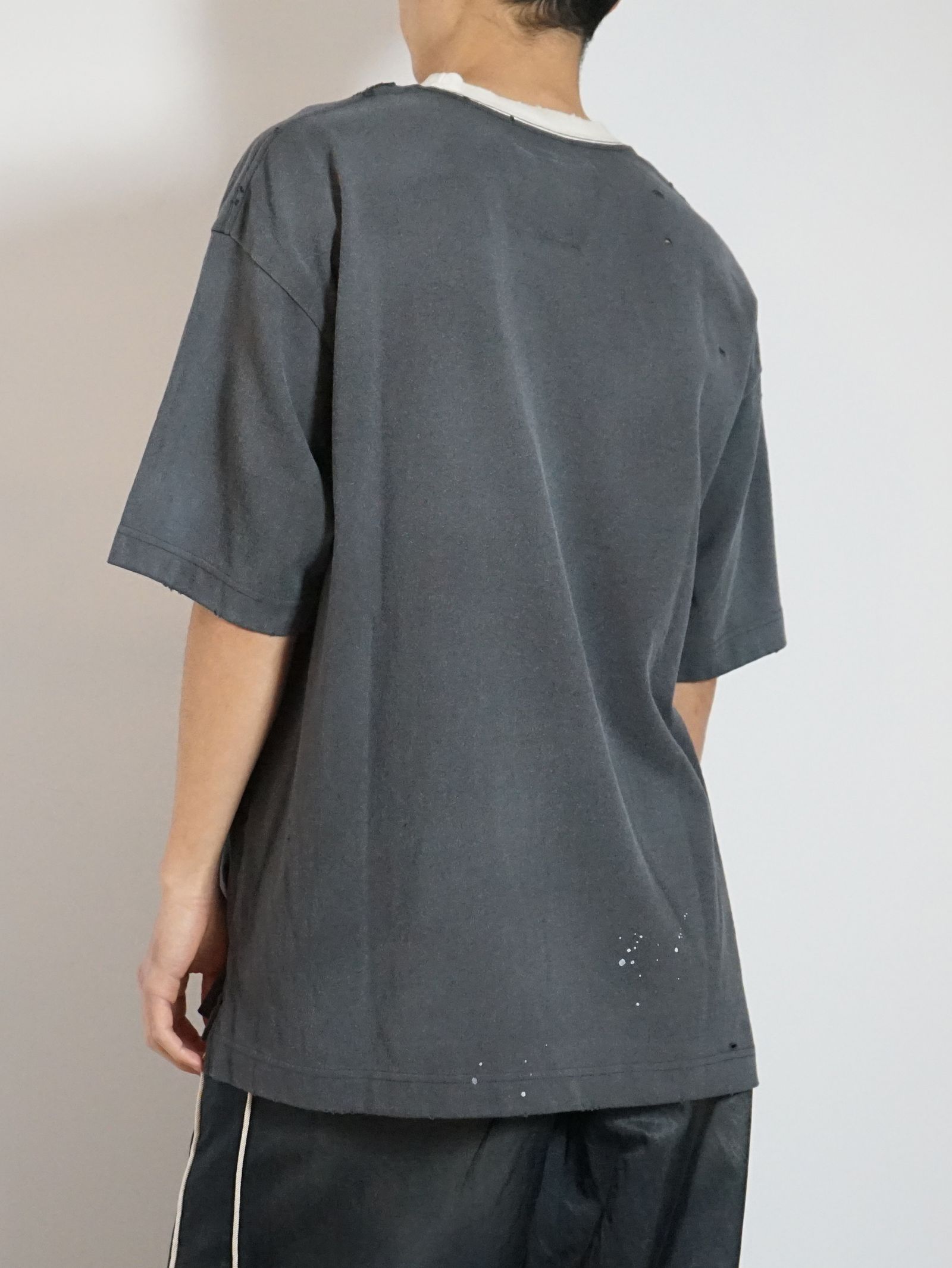 スマイリーフェイス ティーシャツ - smily face PT DR Tee - BLACK