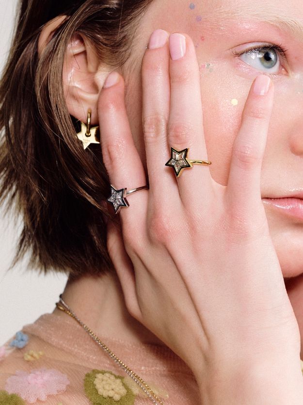 Brilliant Star Ring （GOLD) - スターリング