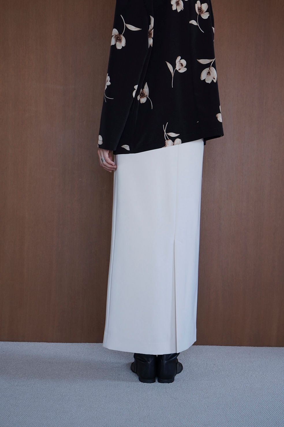 アジャスター付きスカート - 2WAY ADJUST LOW WAIST SKIRT - IVORY