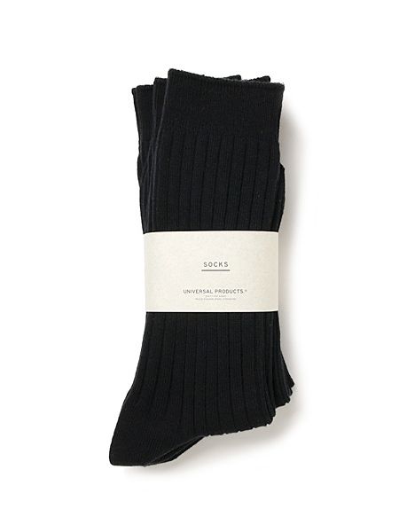 UNIVERSAL PRODUCTS - 3足パック 靴下 - 3P COLOR SOCKS -WHITE | ADDICT WEB SHOP