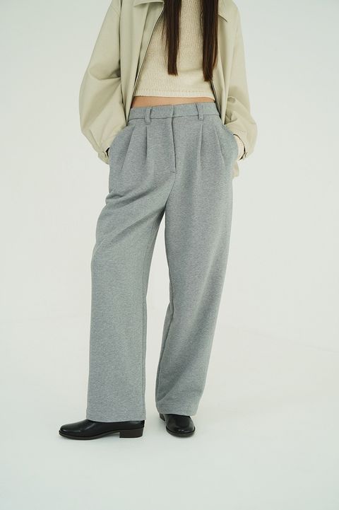 2タックスウェットパンツ - TWO TUCK SWEAT PANTS (GREY)