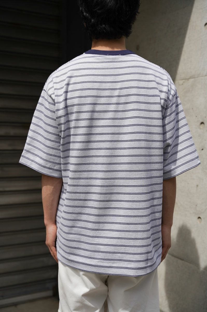 マルチボーダー ショートスリーブ ティーシャツ - MULTI BORDER S/S T-SHIRT NAVY