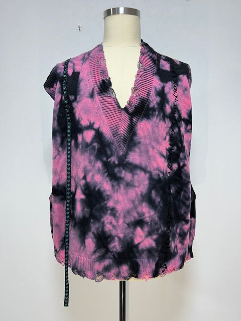 ニットベスト  - KNIT VEST - COLLABORATION WITH rurumu: PINK