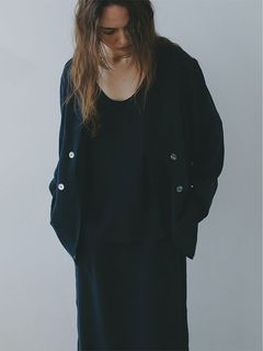キュプラシャツジャケット - NAVY