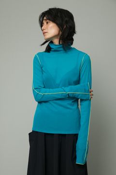 フレアーロングスリーブカットソー  - Mellow mesh inner tops - TQ
