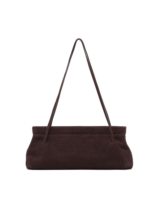 ナローショルダースウェードミニバッグ （BROWN)