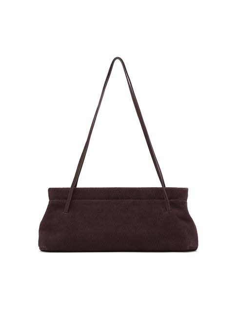 ナローショルダースウェードミニバッグ （BROWN)