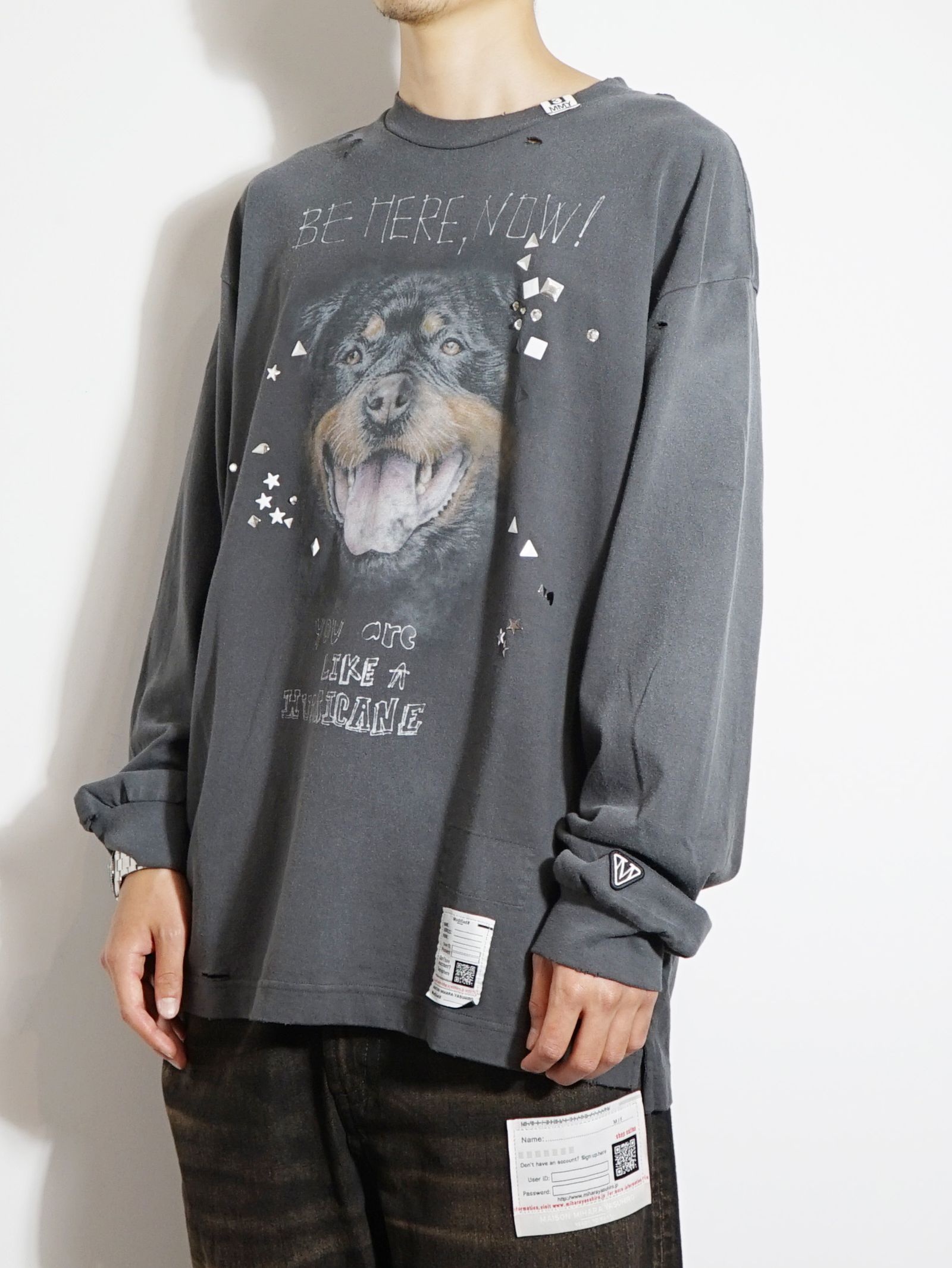 エンベリッシュディストレス カットソー - EMBELLISHDISTRESS LT  BLACK