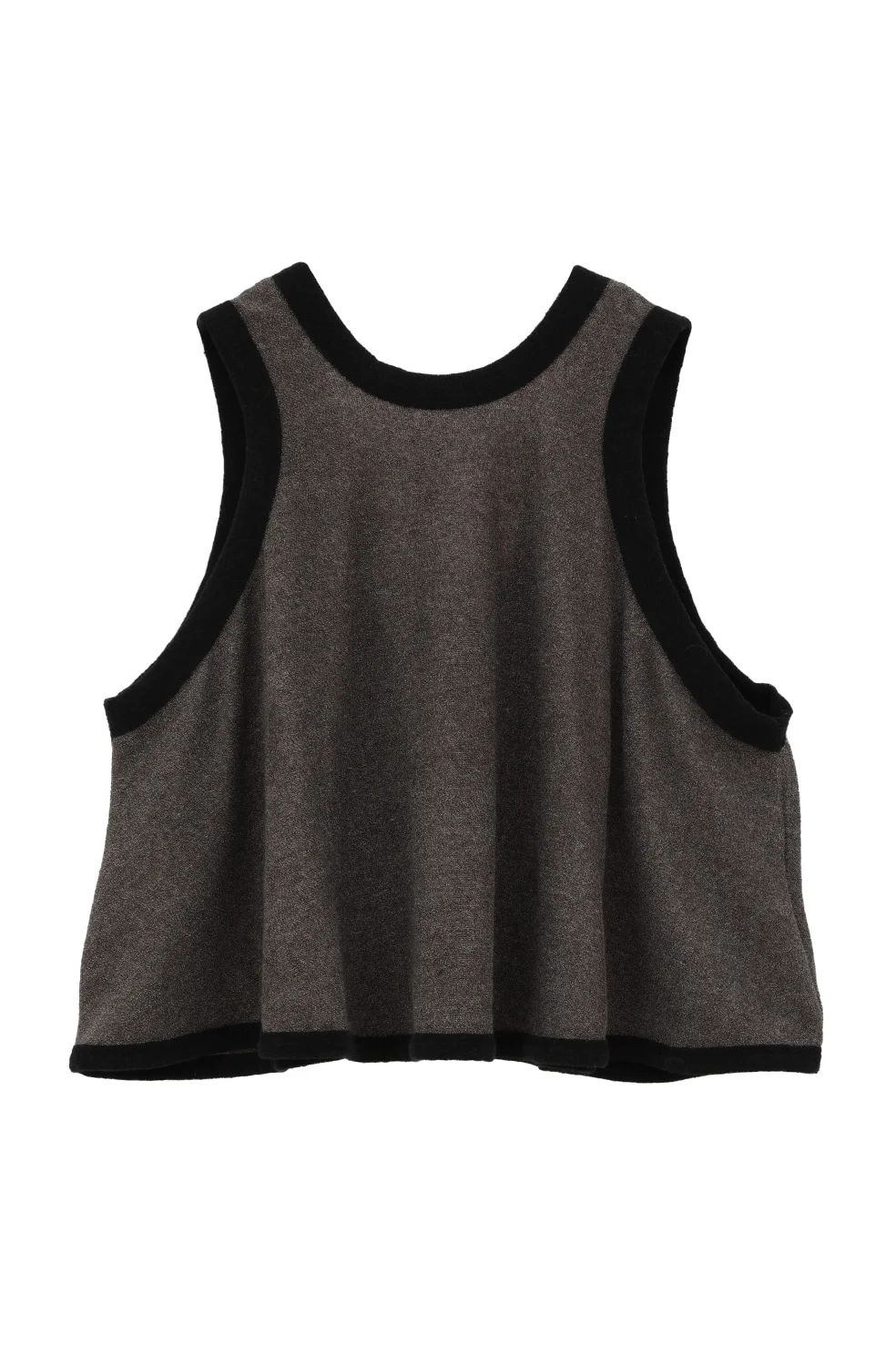 パイル フレアショートトップス - PILE FLARE TANK TOPS - BROWN