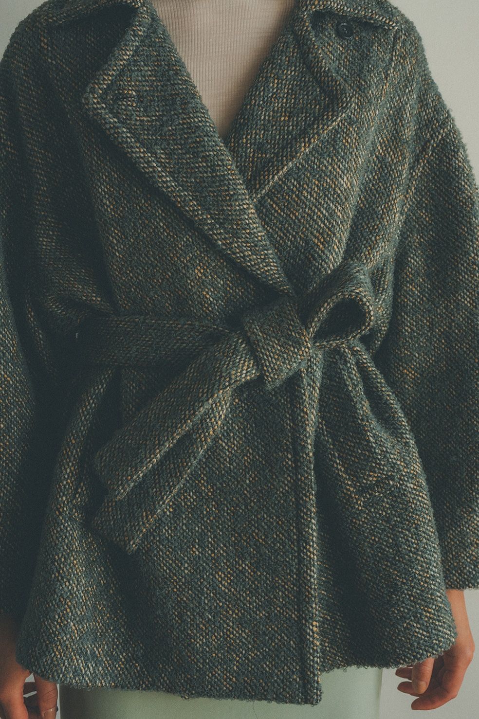 高い品質【CLANE】MIX LOOP TWEED BOX COAT サイズ1 ジャケット・アウター