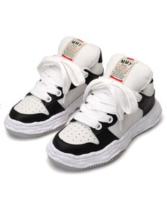 "ウェインパッファー"オリジナルソールレザーローカットスニーカー - ブラック - "WAYNE PUFFER" OG Sole Leather Low-top Sneaker