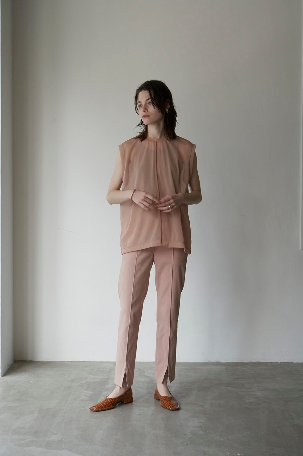 LINE SHEER N/S TOPS - PINK