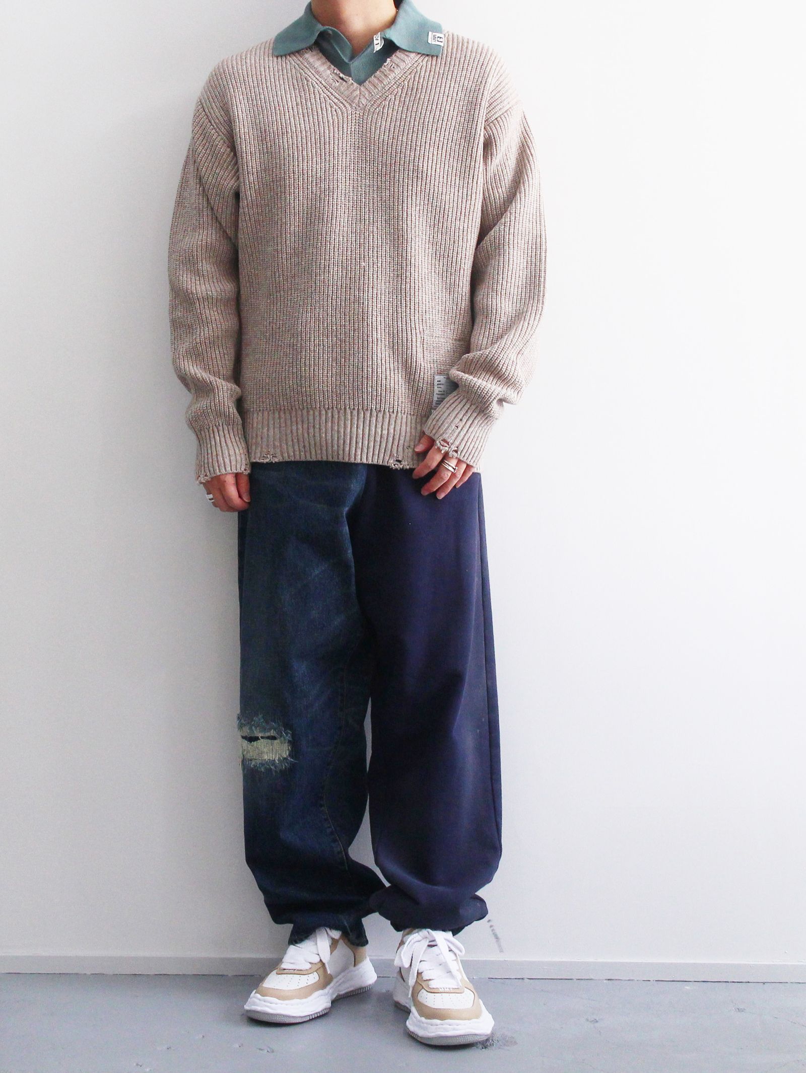 レイヤード ニット プルオーバー - Layered Knit PO