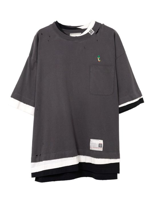 トリプルレイヤードティーシャツ - Triple Layered T-shirt (BLACK)