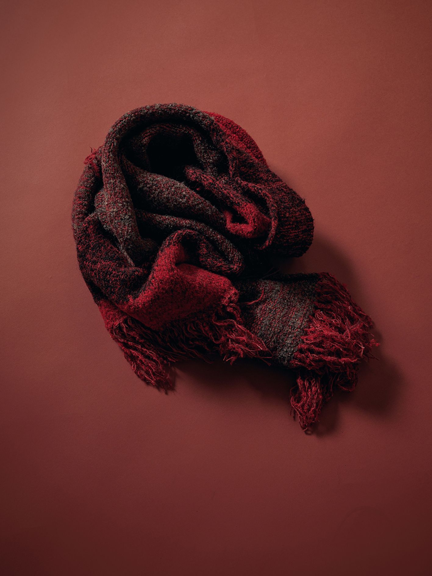 グランジマフラー - grunge muffler -VI-3678-09 - B-RED